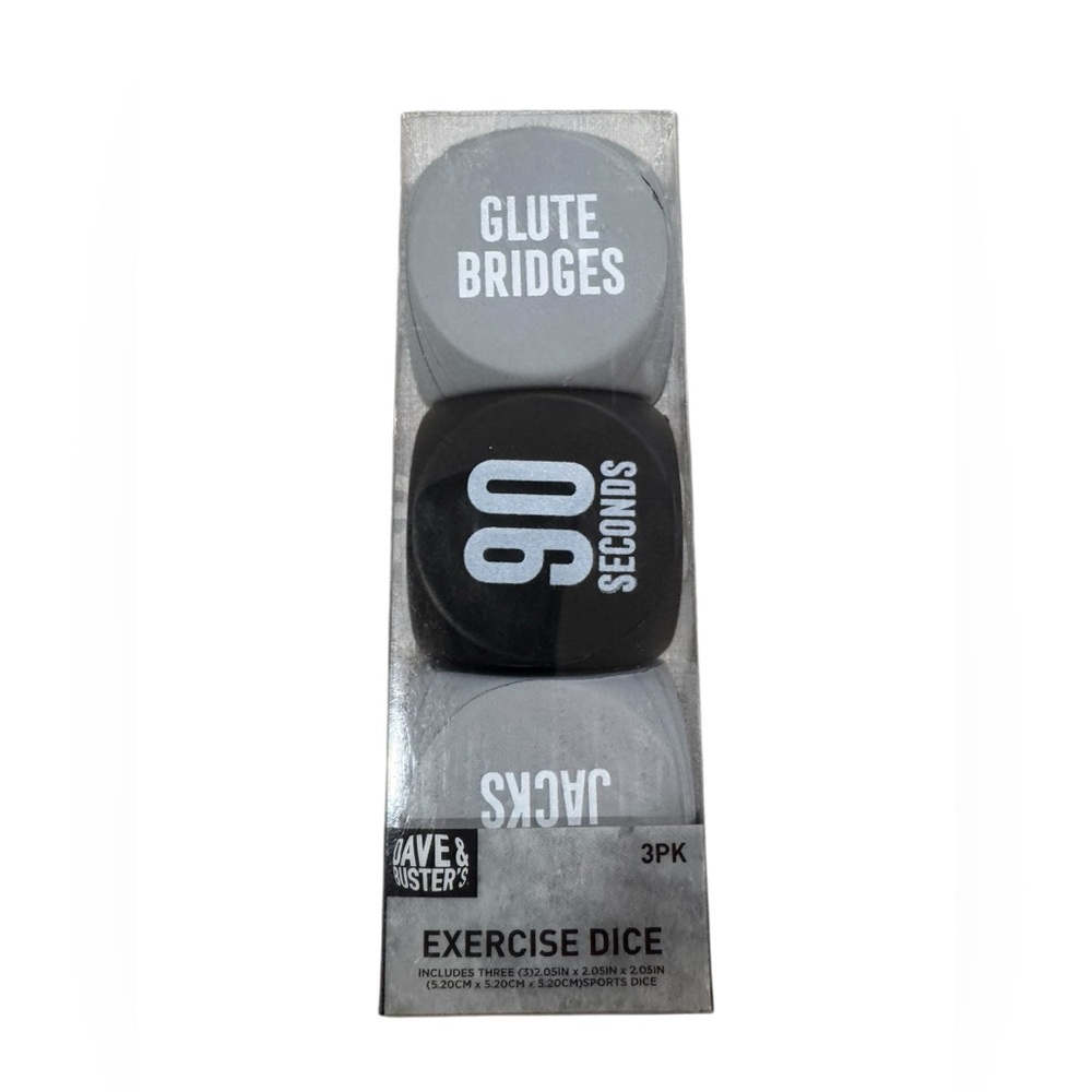 Exercise Dice - Black and Gray (3-Pack)